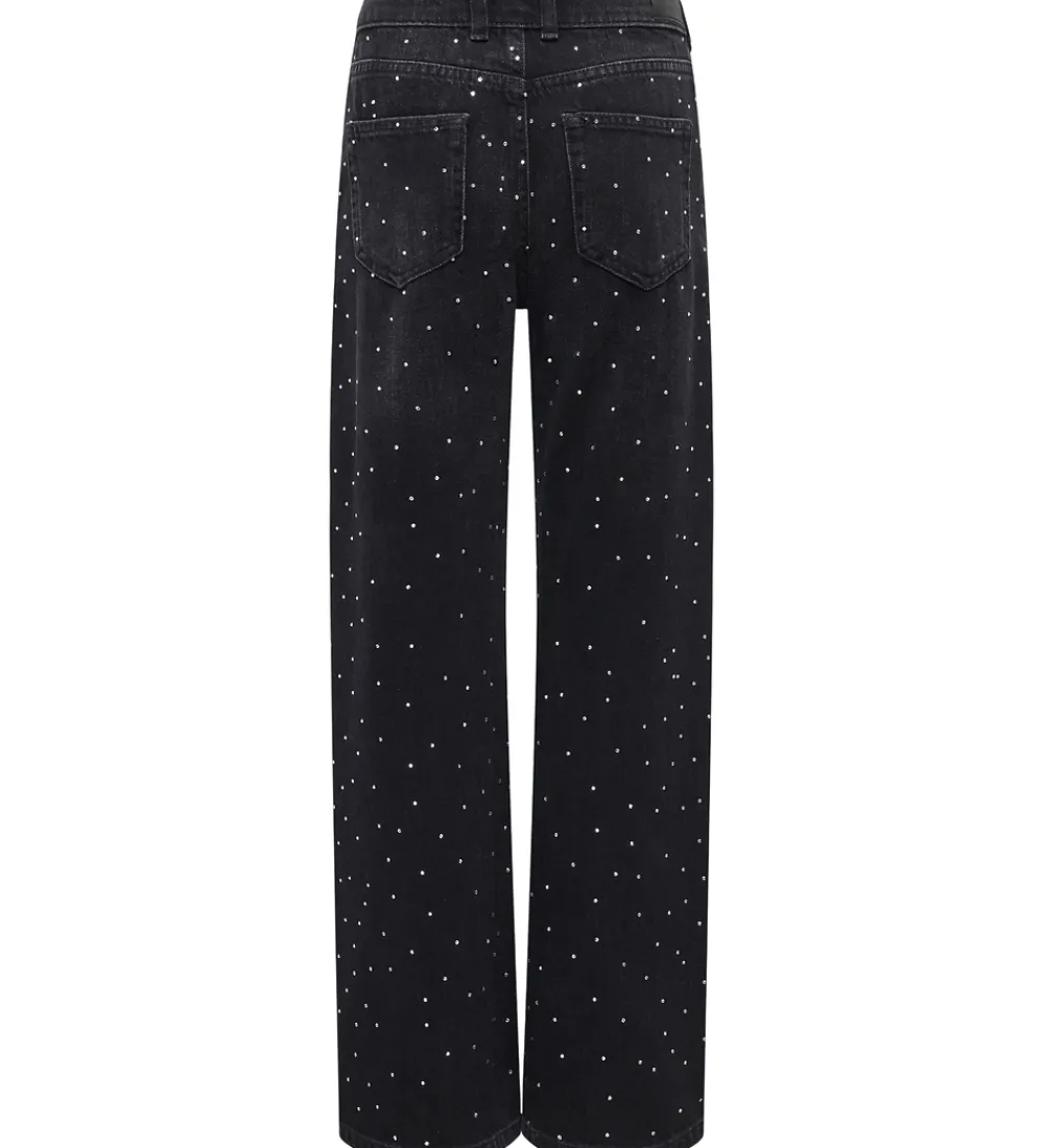 Kids Only Bukser Og Jeans|Pigetøj*Jeans - KogCobain - Rhinestone - Washed Black