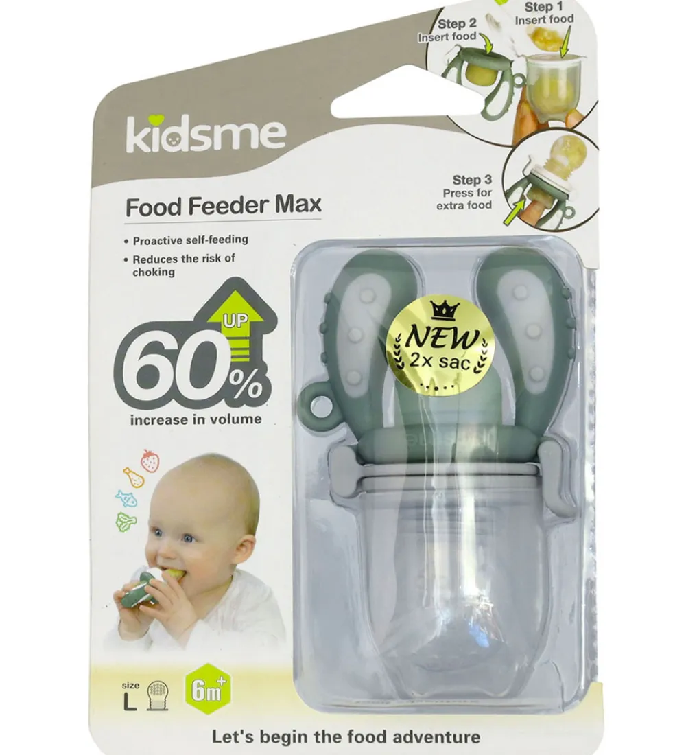 Spisetid-KidsMe Food Feeder Max - Large - Gray