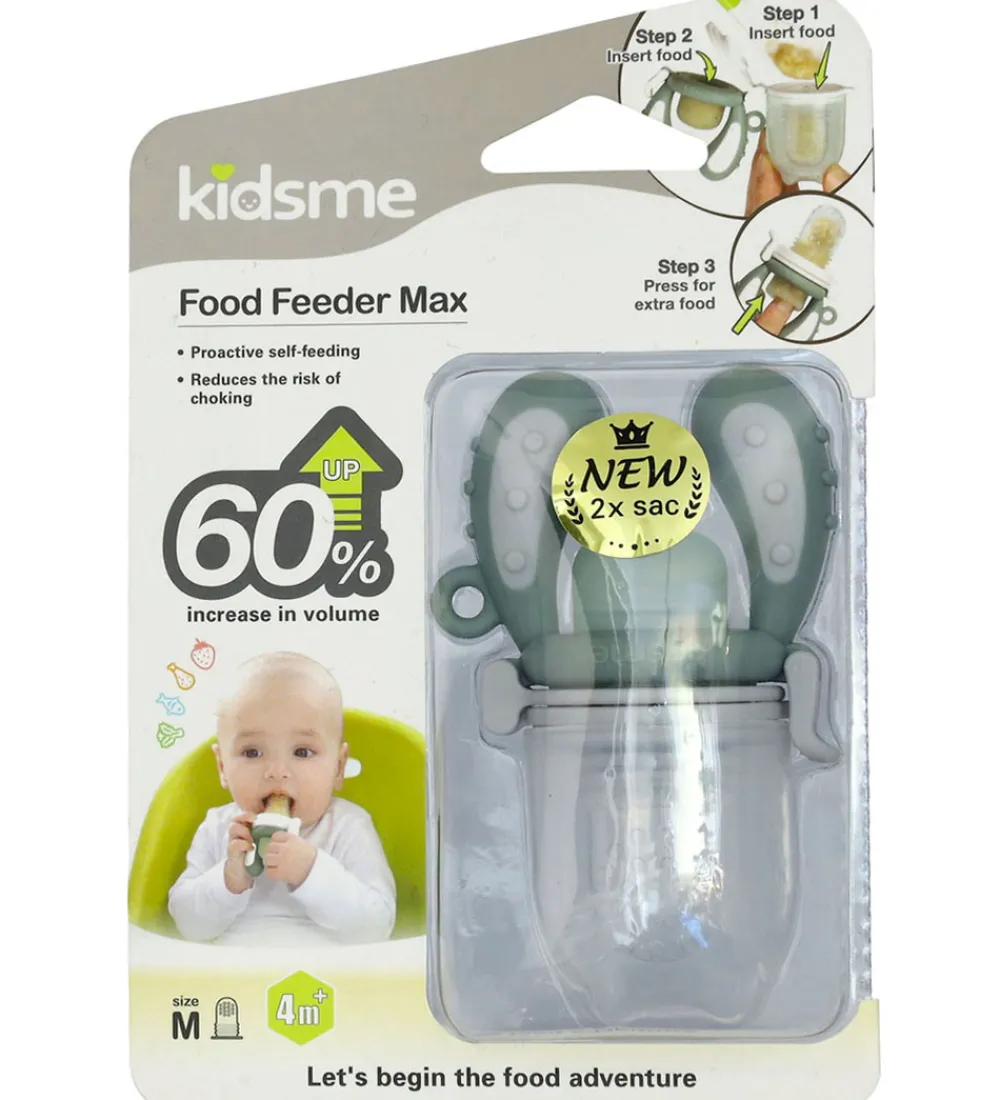 KidsMe Spisetid*Food Feeder Max - Medium - Gray