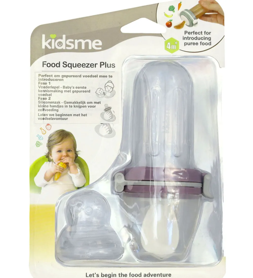 Spisetid-KidsMe Food Squeezer Plus - Plum
