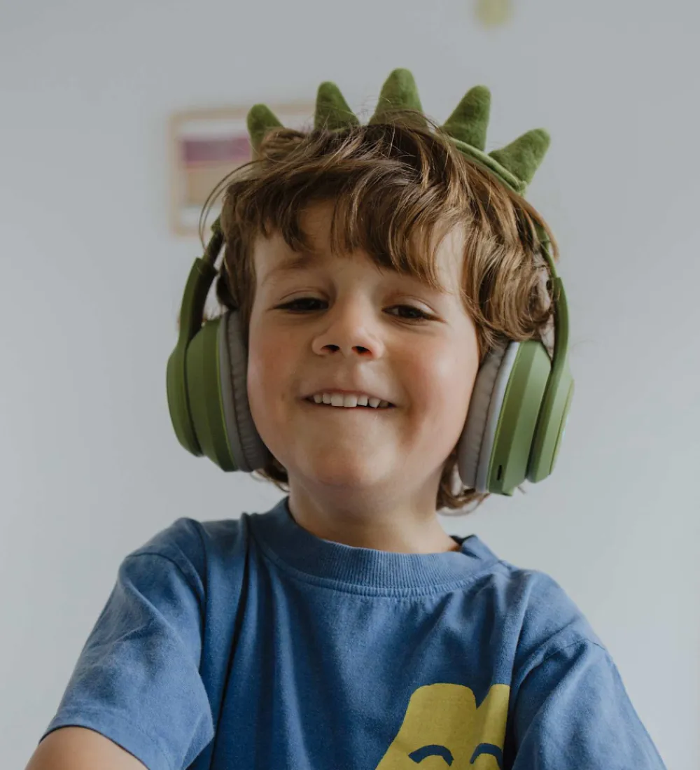 Høretelefoner-Kidywolf Høretelefoner - Bluetooth - Dinosaur