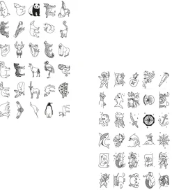 Kidywolf Kreasæt*Refill Tegnemotiver - 60 motiver - Animals of The World