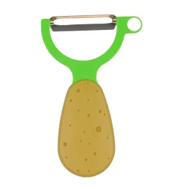 Børnebestik-Kinderkitchen Kartoffelskræller - Brun/Grøn