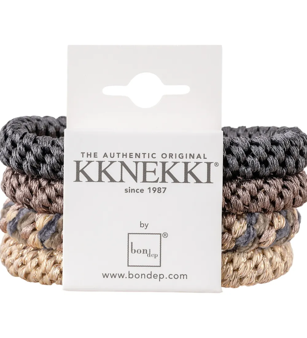 Kknekki Hårelastikker|Hårpynt*Hårelastikker - 4-pak - Beige/Brown/Black