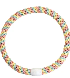 Kknekki Hårelastikker*Hårelastikker - 6-Pak - Slim - Pastel Glimmer/Lys Rosa G