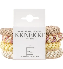 Kknekki Hårelastikker*Hårelastikker - 4-pak - Hvid/Beige/Gul