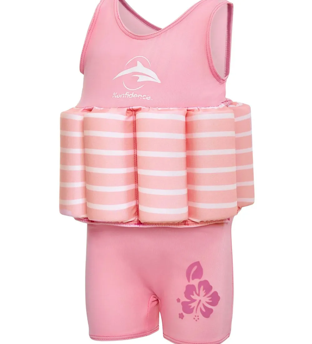 Svømmeveste-Konfidence Svømmedragt - UV40+ - Pink/Breton