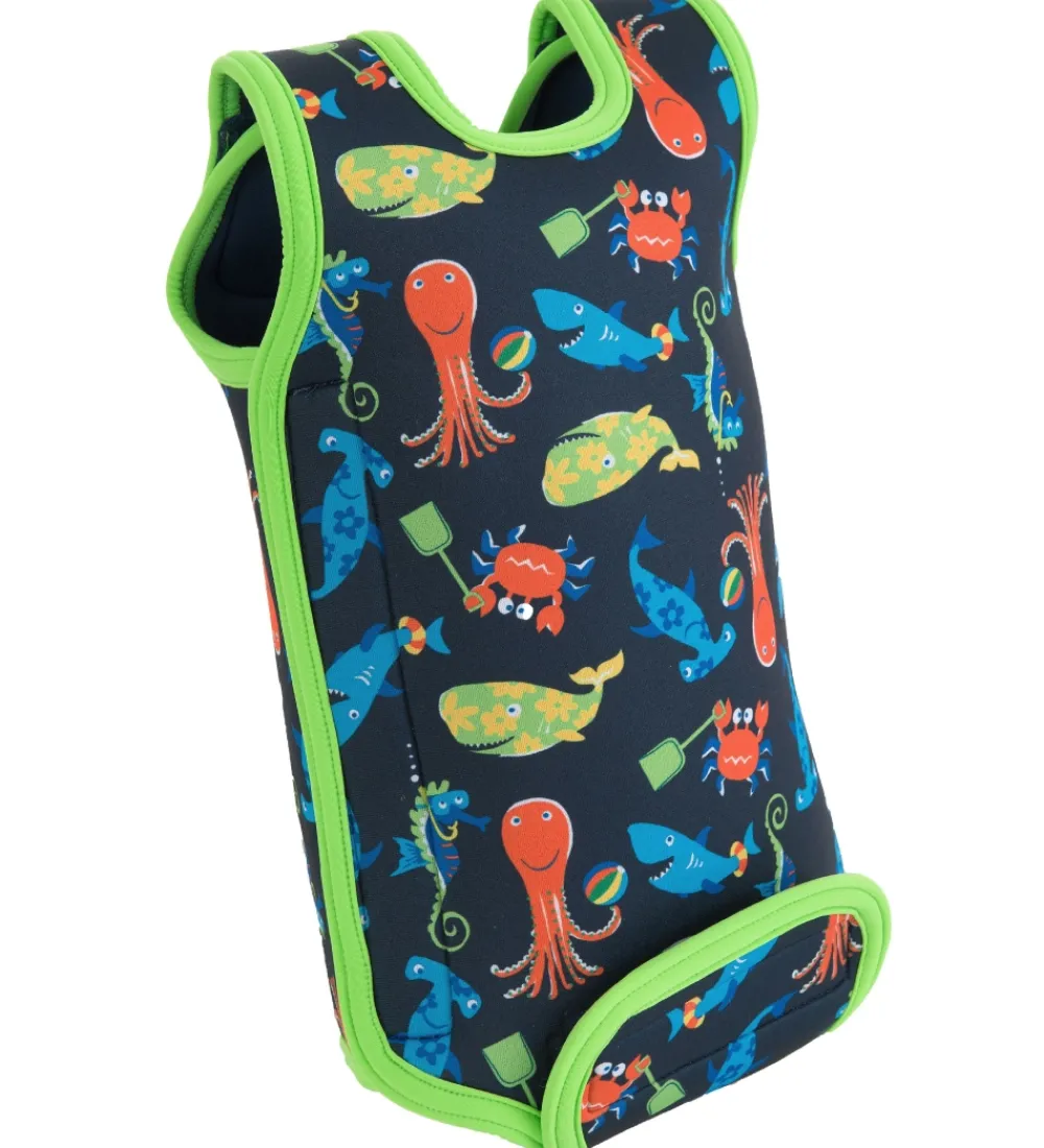 Våddragter-Konfidence Våddragt - BabyWarma - Sea Friends Navy/Lime