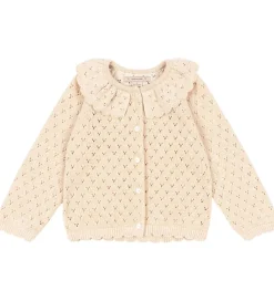 Konges Sløjd Cardigans*Cardigan - Strik - Buttercream m. Hulmønster