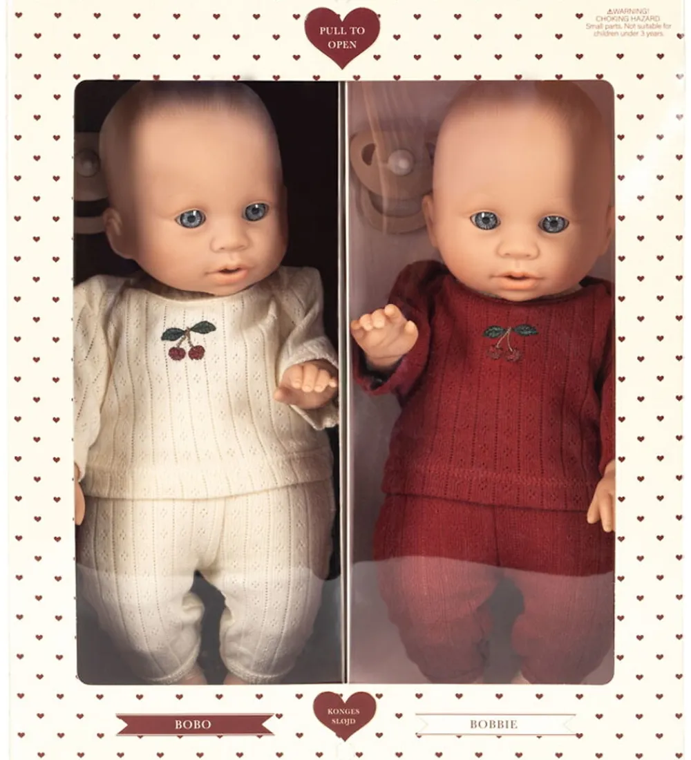 Konges Sløjd Dukker Og Tilbehør*Dukker - Bobo og Bobbie - 2-pak - 33 cm - Multi