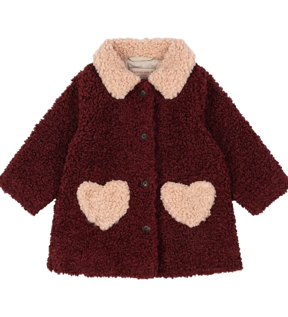 Konges Sløjd Fleece*Fleecefrakke - Teddy - Calin - Cabernet