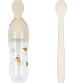 Konges Sløjd Spisesæt*Food Feeder m. Flaske/ske - Lemon