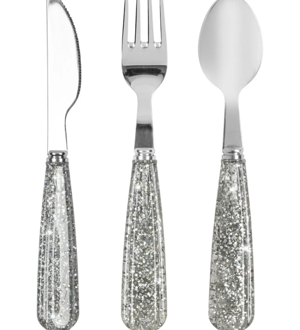 Konges Sløjd Børnebestik*Glimmerbestik - 3-dele - Sparkling Blue