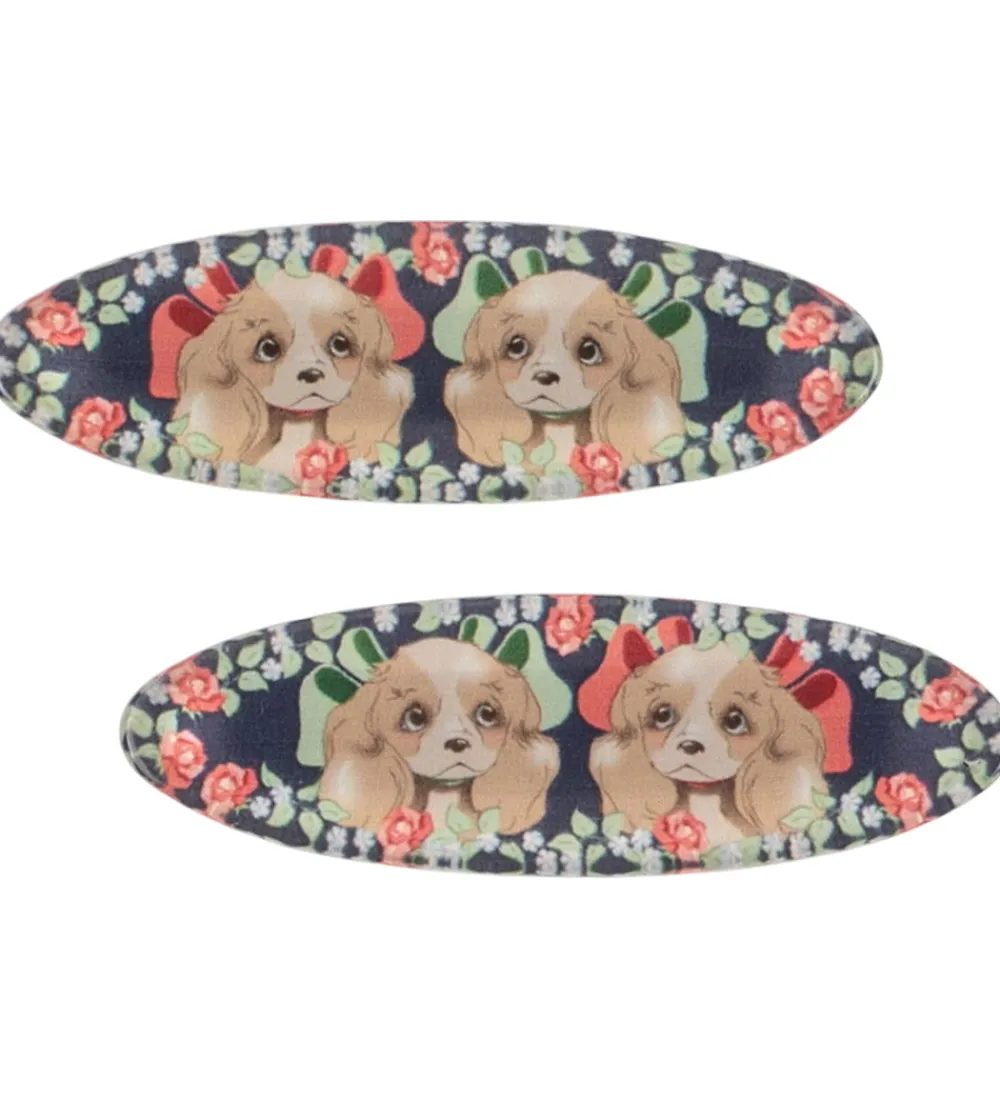 Konges Sløjd Hårspænder|Hårpynt*Hårspænder - 4 cm - 2-pak - Agnes - Puppy