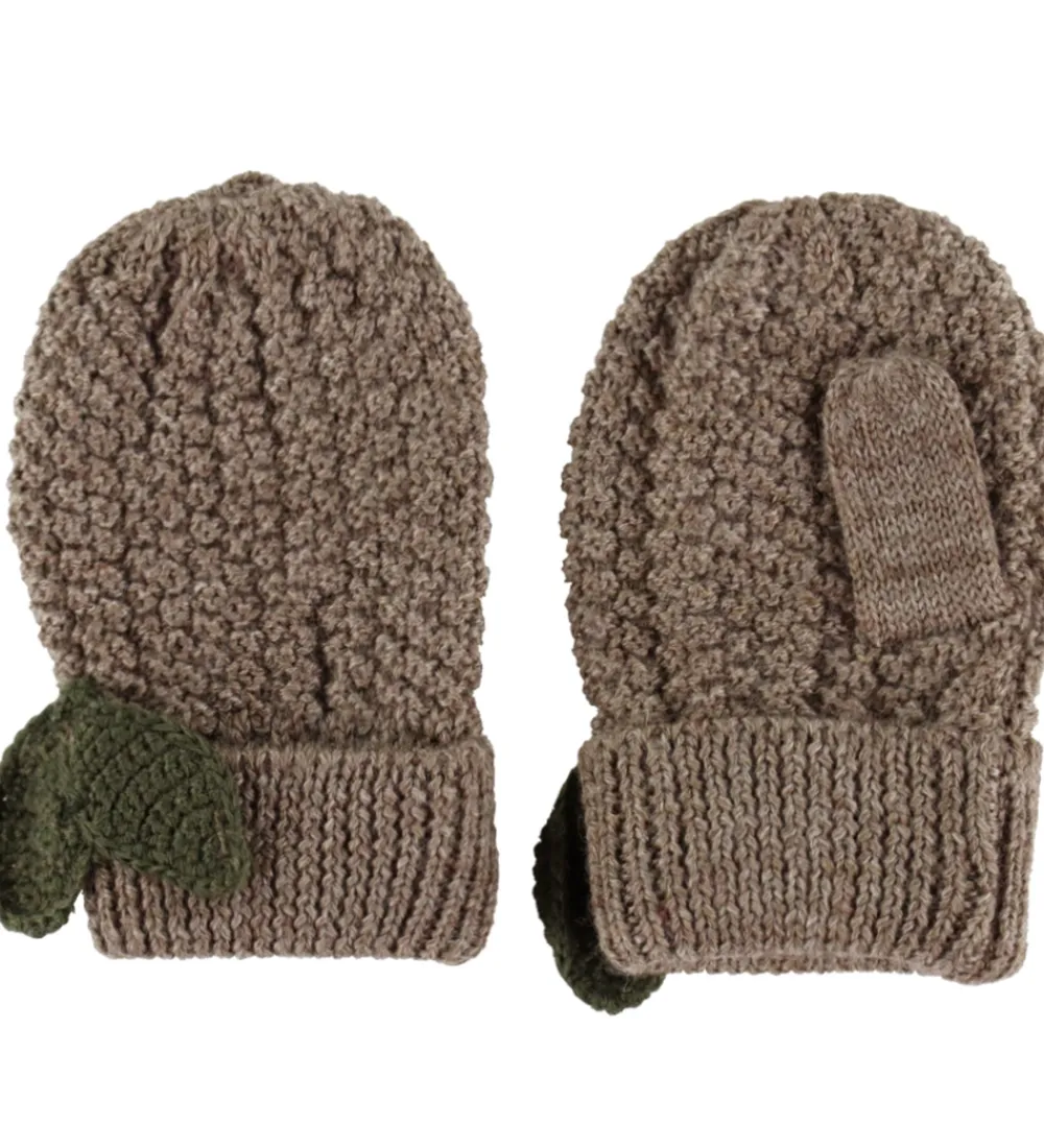 Konges Sløjd Handsker Og Luffer*Luffer - Strik - Fruity - Bunny Brown Melange