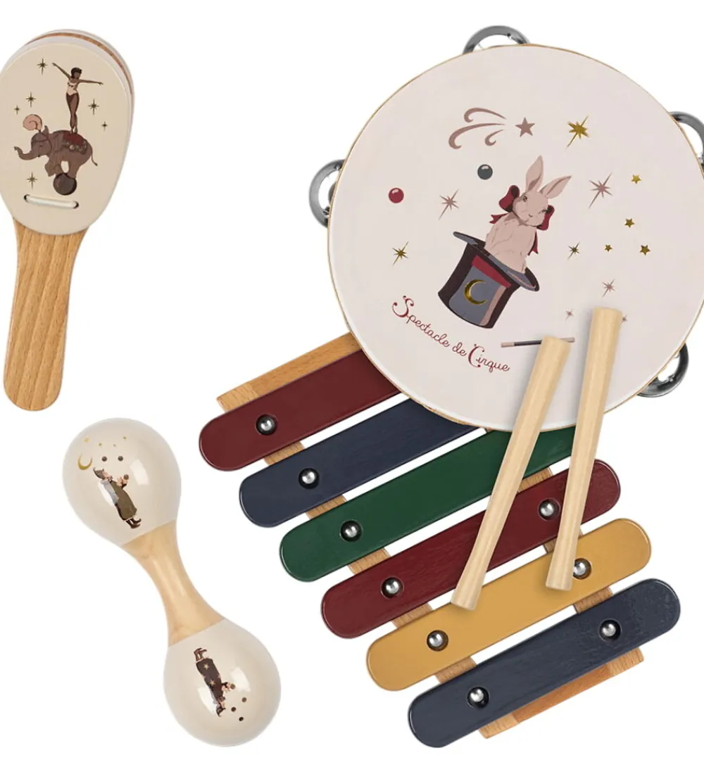 Konges Sløjd Musikinstrumenter*Musikinstrumenter - Træ - 4 Dele - Circus