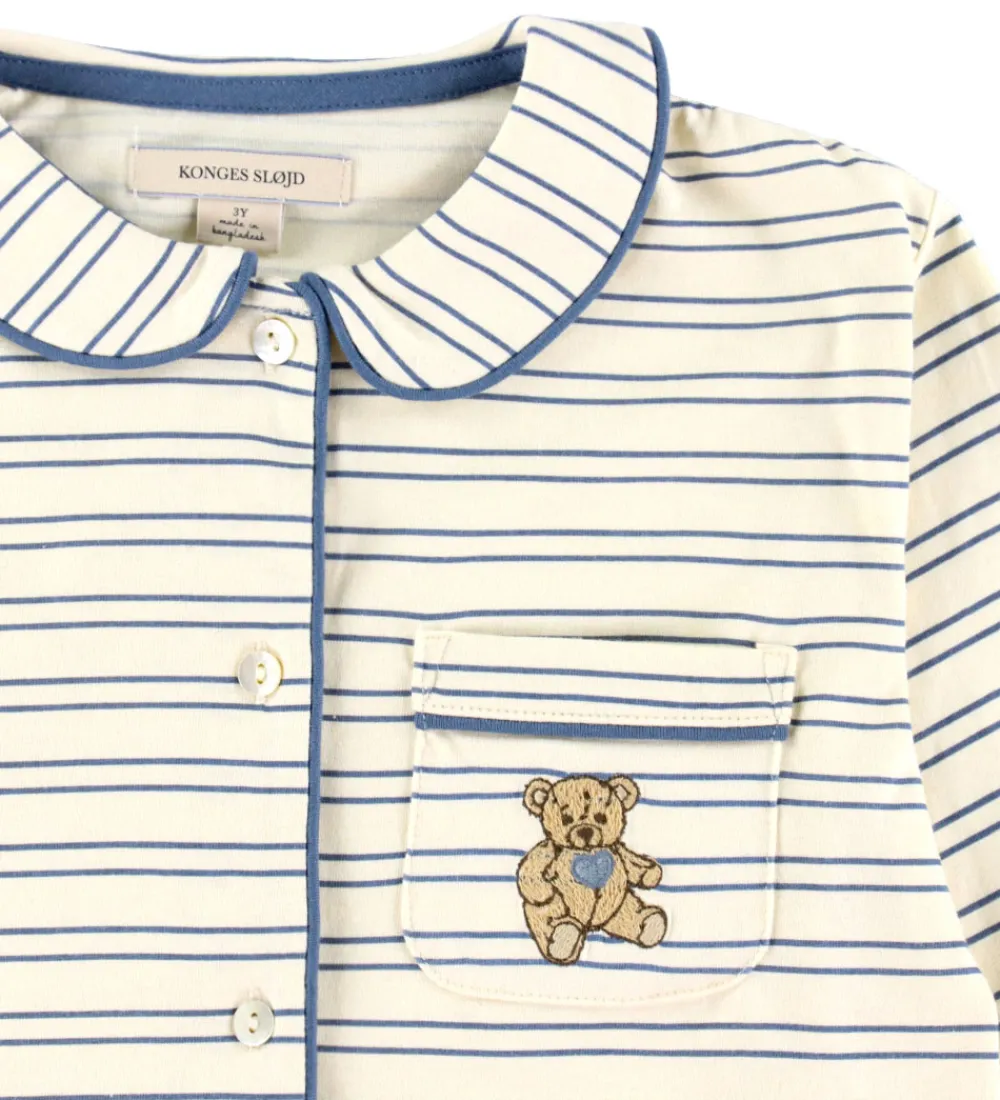 Nattøj-Konges Sløjd Nattøj - Pio - Indigo Butter Stripe