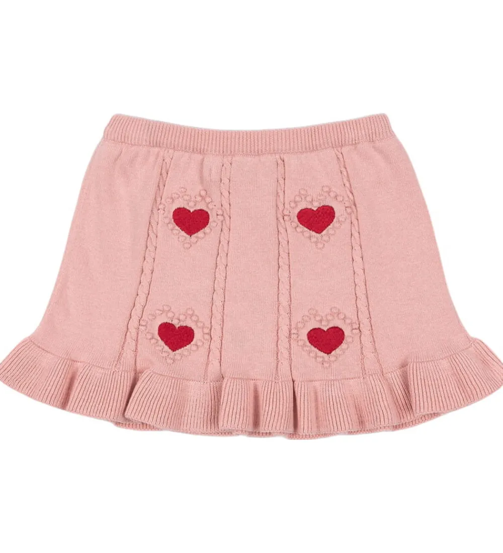 Konges Sløjd Nederdele*Nederdel - Strik - Soleil - Silver Pink