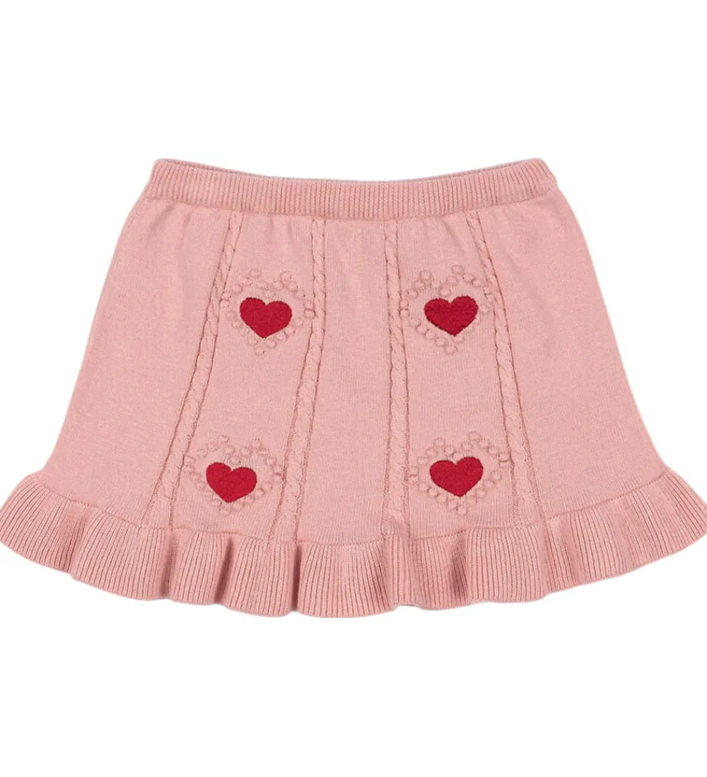 Konges Sløjd Nederdele*Nederdel - Strik - Soleil - Silver Pink