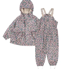 Konges Sløjd Regntøj*Regntøj m. Seler/Fleece - PU - Palme - Kyoto