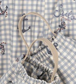 Regntøj-Konges Sløjd Regntøj m. Seler/Fleece - PU - Palme - Sailor Check