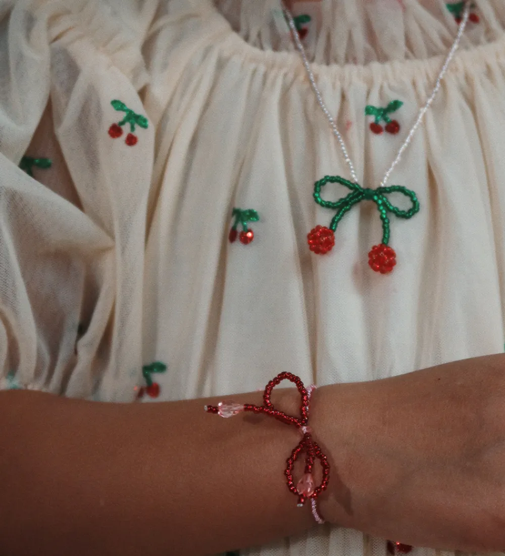 Smykker-Konges Sløjd Smykkesæt - Armbånd/Halskæde - Cherry