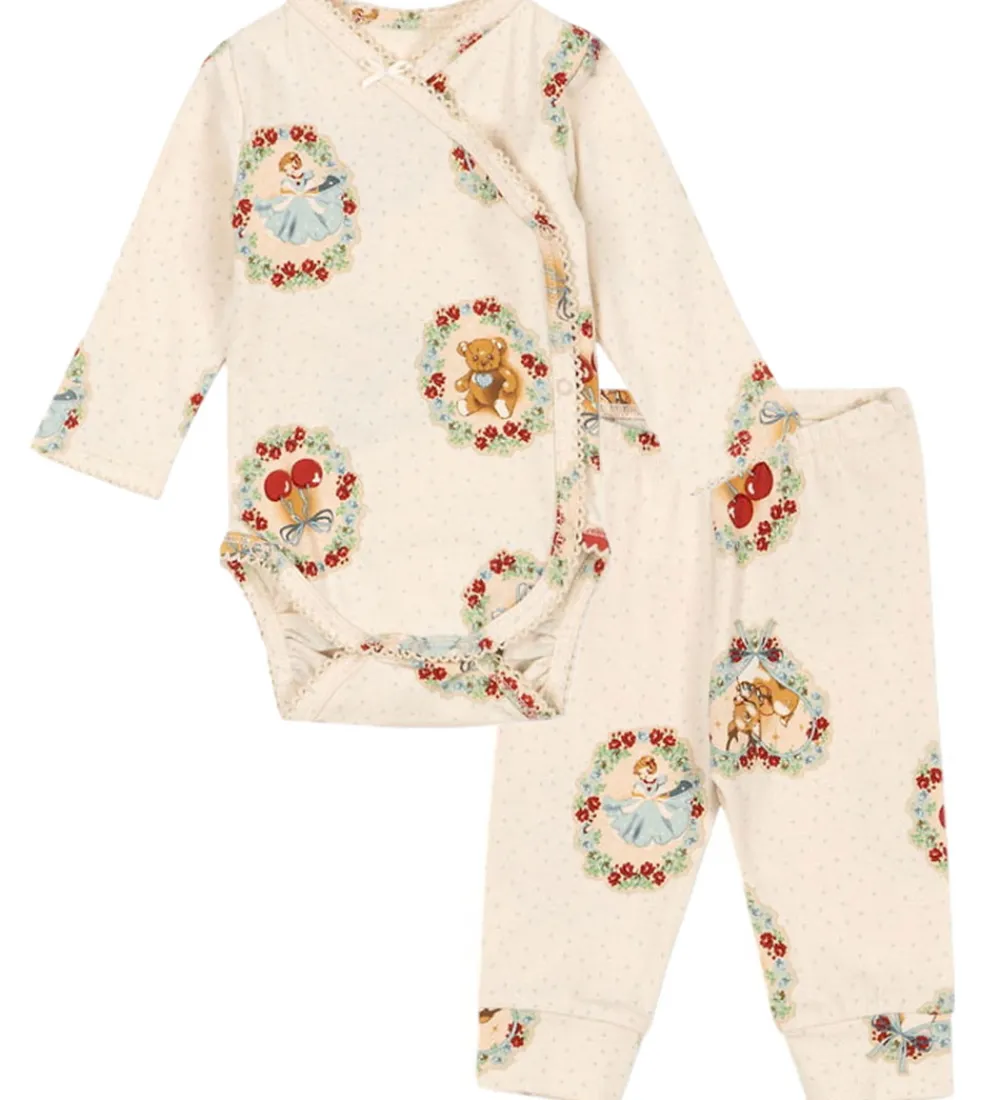Konges Sløjd Leggings|Bodyer*Sæt - Slå-om Body l/æ/Leggings - Deer Diary
