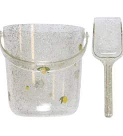 Udeleg Og Udendørs Legetøj|Strandlegetøj-Konges Sløjd Strandsæt - Spand/Skovl - Glitter - Citron