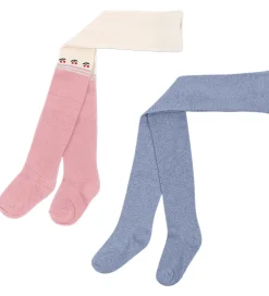 Konges Sløjd Strømpebukser*Strømpebukser - Bambus - 2-pak - Purple/Pink Dolphi