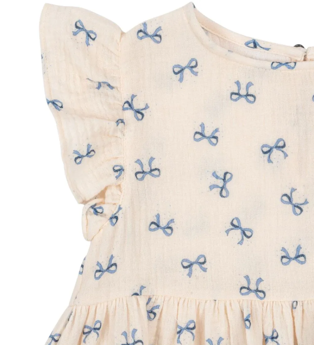Toppe-Konges Sløjd Top - Musselin - Coco - Bow Bleu