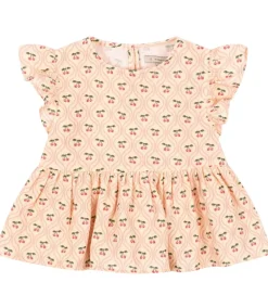 Toppe-Konges Sløjd Top - Musselin - Coco - Cherry Pink Motif