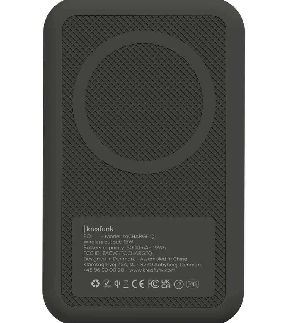Kreafunk Powerbanks*Oplader - toCHARGE QI - Sort