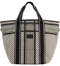 Shoppers-Lala Berlin Shopper - East West - Heritage Stripe Black