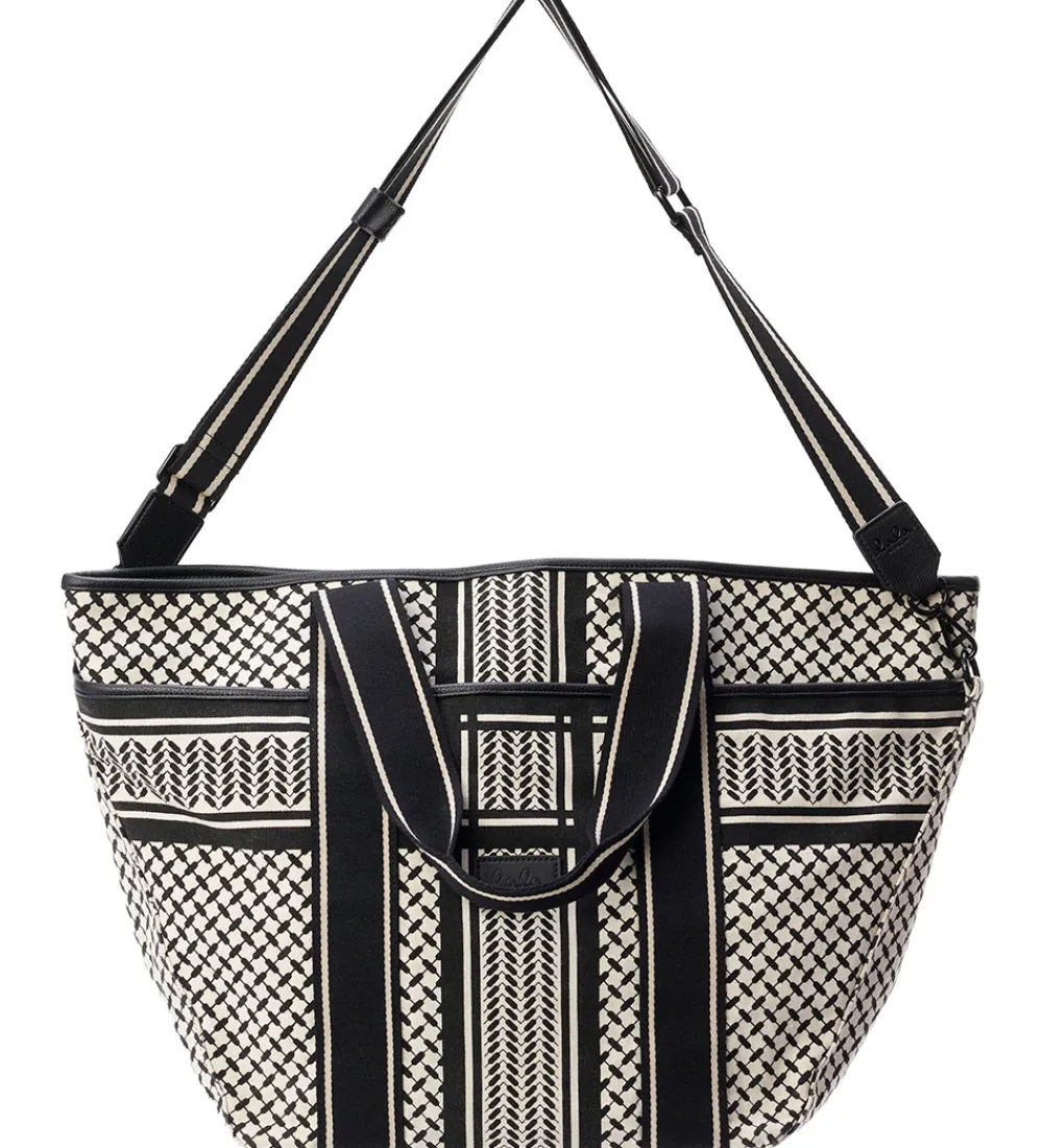 Shoppers-Lala Berlin Shopper - East West Tote Marin - Heritage Stripe Bla