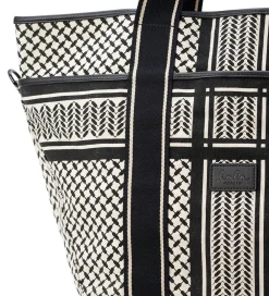 Shoppers-Lala Berlin Shopper - East West Tote Marin - Heritage Stripe Bla