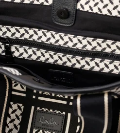 Shoppers-Lala Berlin Shopper - East West Tote Marin - Heritage Stripe Bla