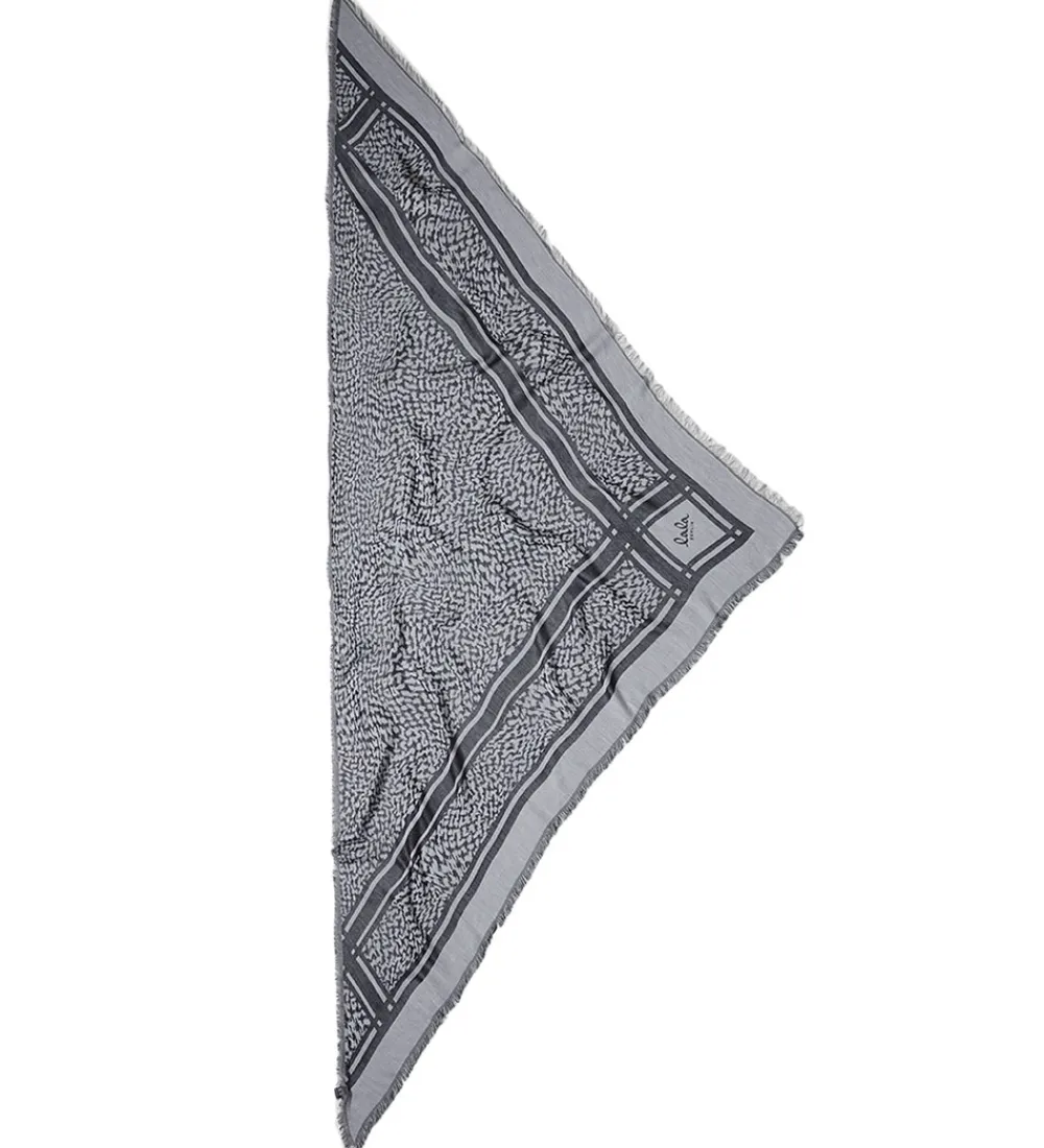 Lala Berlin Tørklæder*Tørklæde - Triangle Tilda - Swoosh Black/White
