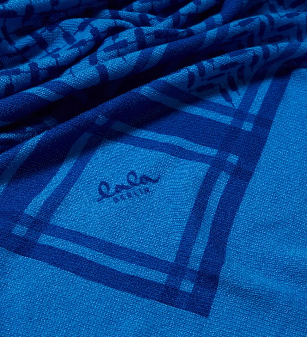 Tørklæder-Lala Berlin Tørklæde - Triangle Trinity Classic M - Blå