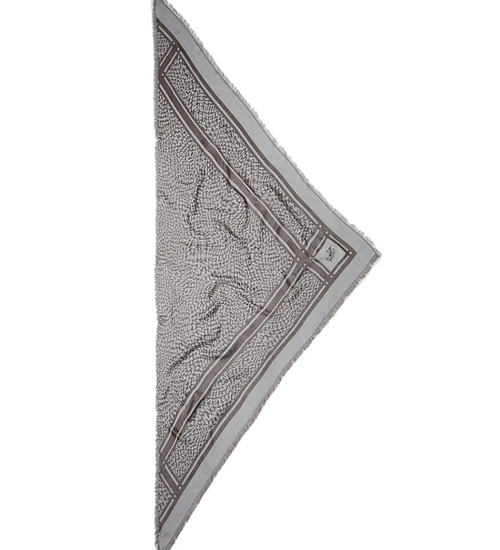 Lala Berlin Tørklæder*Tørklæde - Triangle Tilda - Swoosh Light Blue/Brown