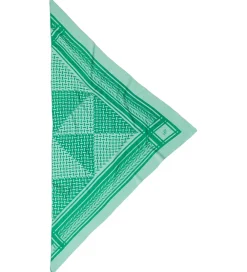 Tørklæder-Lala Berlin Tørklæde - 162x85 - Triangle Puzzle - Goryeo/Grøn