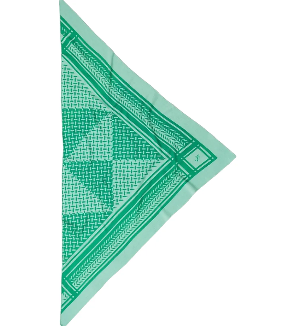 Tørklæder-Lala Berlin Tørklæde - 162x85 - Triangle Puzzle - Goryeo/Grøn