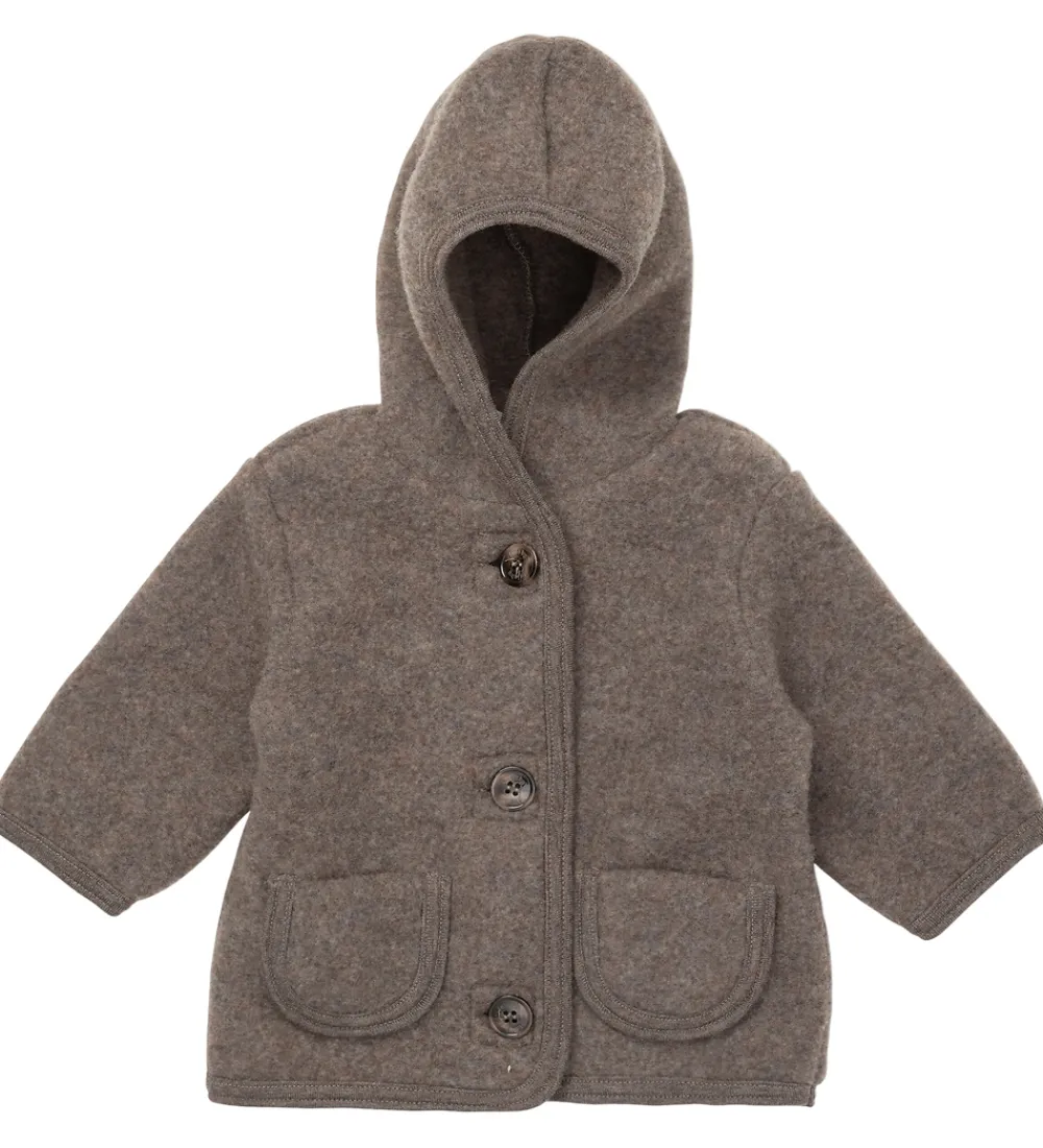 Cardigans-Lalaby Cardigan - Uld - Chocolate