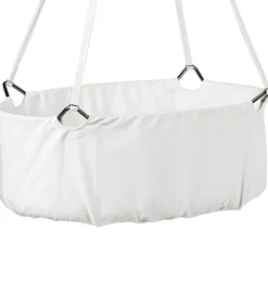 Senge-Leander Classic Vugge m. Madras - 83x50x30 cm - Hvid