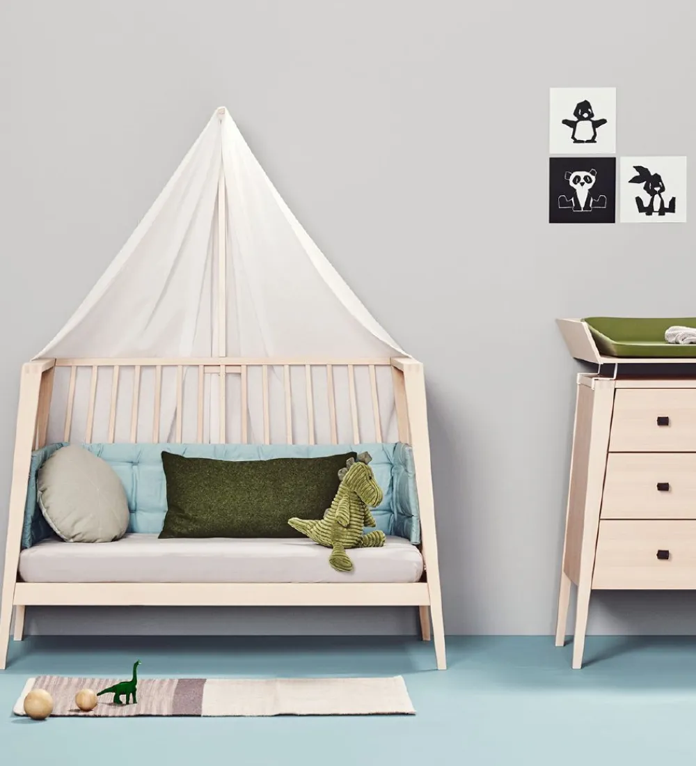 Senge-Leander Linea Babyseng - 132x65x90 cm - Bøg