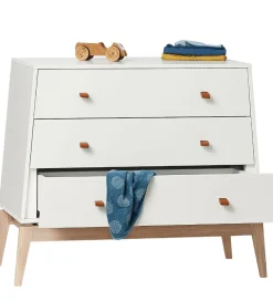 Leander Kommoder*Luna Kommode - 103x52x86 - Hvid/Eg