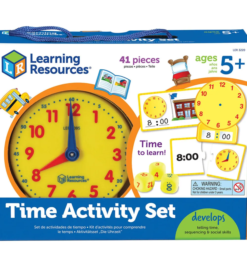 Aktivitetslegetøj-Learning Resources Aktivitetslegetøj - Lær Klokken - 41 Dele