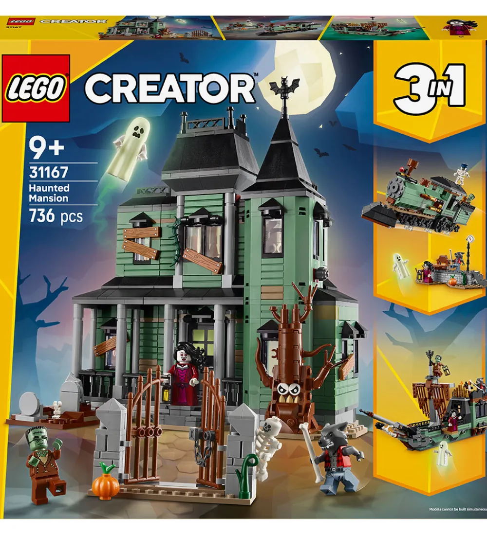 LEGO® Lego®|Konstruktionslegetøj*Creator - Hjemsøgt Palæ 31167 - 3-i-1 - 736 Dele