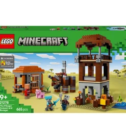 Lego®|Konstruktionslegetøj-LEGO® Minecraft - Røverforposten Og Ravager 21278 - 665 Dele
