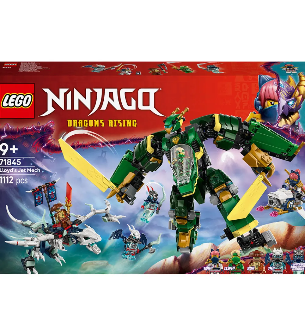 Lego®|Konstruktionslegetøj-LEGO® Ninjago - Lloyds Jet-mech 71845 - 1112 Dele