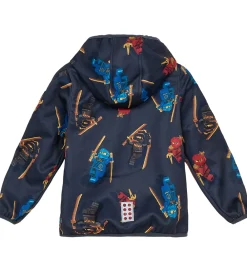 Softshell-LEGO® Wear LEGO® Ninjago Softshelljakke - LWSaku 602 - Koksgrå m. Ninjaer